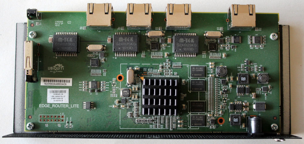 Foto de la placa base del Edgerouter Lite