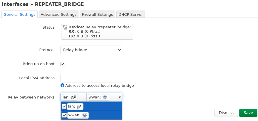 Como crear un puente entre LAN y WWAN en el router repetidor OpenWrt